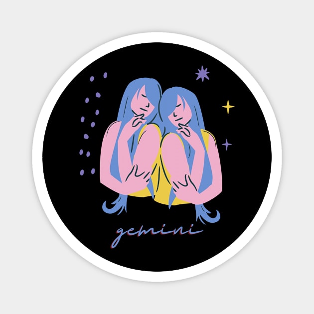 gemini Magnet by watermelonW